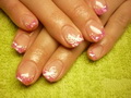 Pink Törtkagyló Akril Rózsával