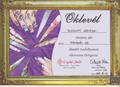 Oklevél porcelán 3D
