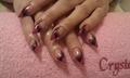 pink black nails