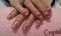 red glitter nails
