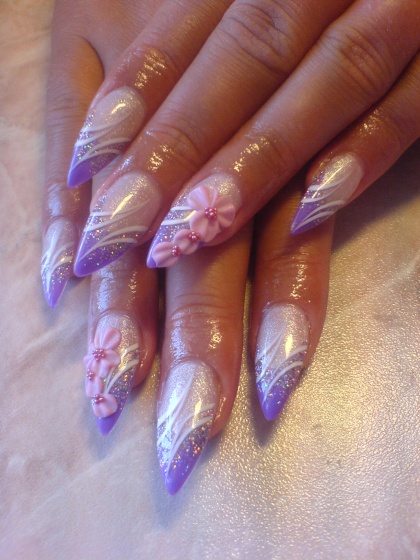 Hajas Ildikó - lila brillant csillámos stiletto - 2009-10-07 21:01